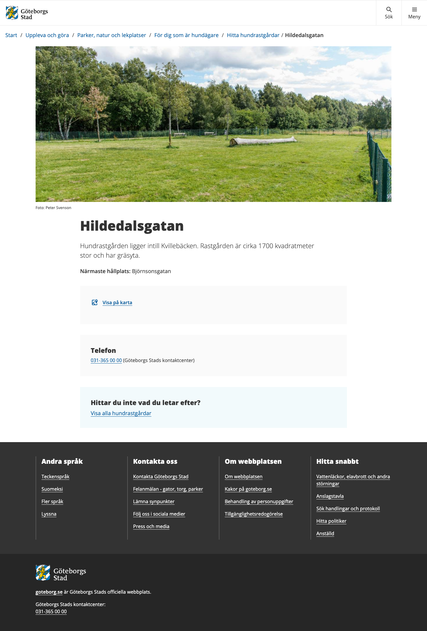 Hildedalsgatan hundrastgård